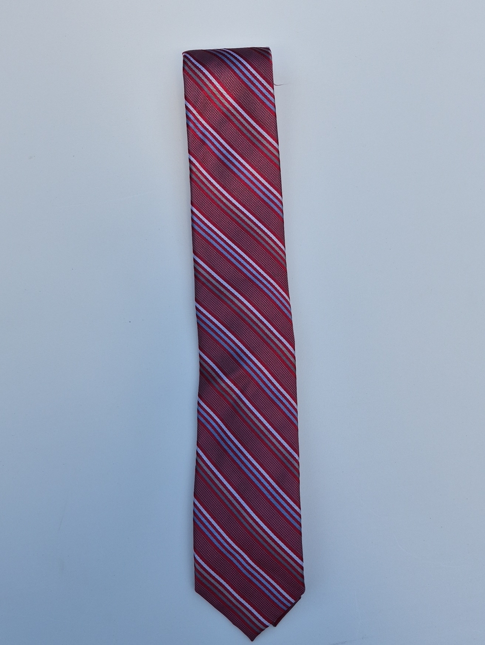 Bar III Red and Pink Diagonal Stripe Tie